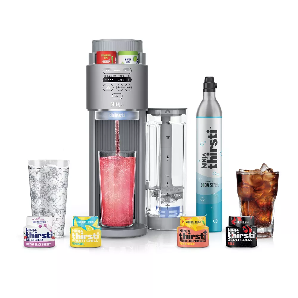 Ninja Thirsti Max Custom Hydration System Silver WC2002: Soda Maker
