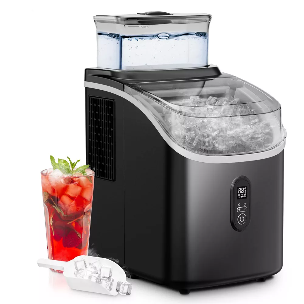 Simzlife Ice Cube Maker Machine Countertop with External Water Tank